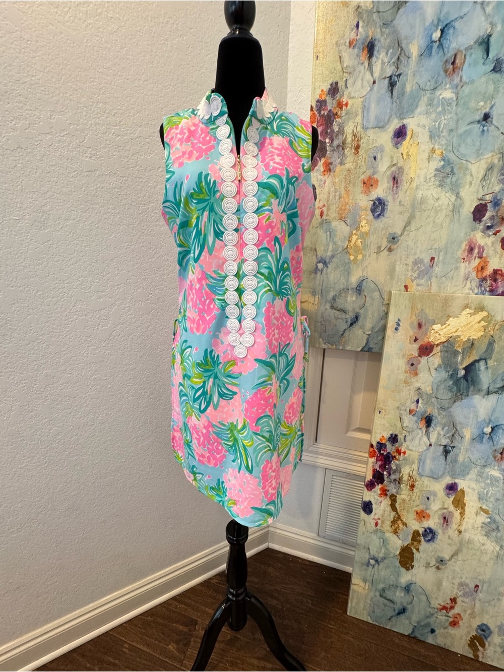 Lilly Pulitzer Sz 8 Jonna Romper Blue Ibiza Pineapple Shake